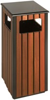 Afvalbak Vepa Bins voor buiten 36 liter zwart/houtlook