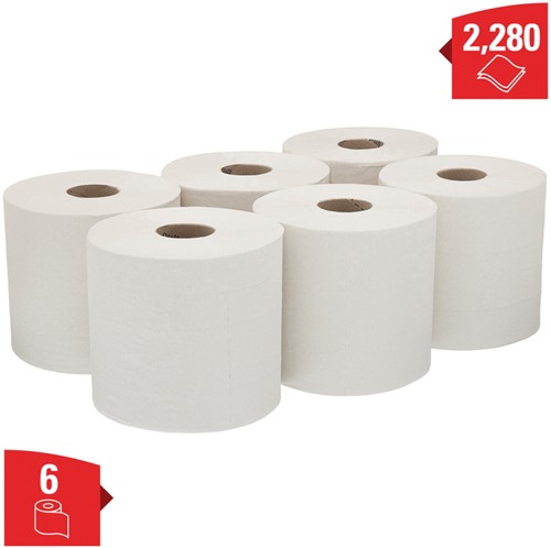 Poetspapier WypAll L20 GeneralClean 2-laags 380 vel wit 7303-2