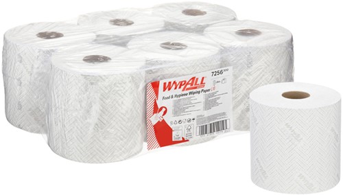 Poetspapier WypAll L10 GeneralClean 1-laags 800 vel wit 7256