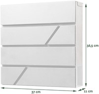 Brievenbus BRASQ PB200 Deluxe wand wit-2