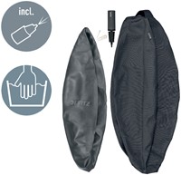 Actieve zitbal Leitz Ergo 55cm anti-rol donkergrijs-2