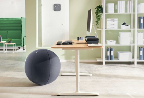 Actieve zitbal Leitz Ergo 55cm anti-rol donkergrijs-7