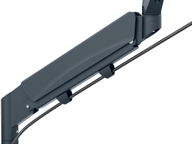 Leitz Ergo Space Saving Monitor and Laptop Arm, Dark Grey Monitor Arm for Up to 32 Monitors and up to 17 Laptops, Velvet Grey, 65380089