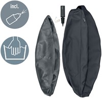 Actieve zitbal Leitz Ergo 75cm anti-rol donkergrijs-5