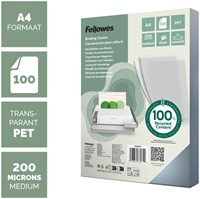 Voorblad Fellowes A4 PET 200micron recycled 100 stuks-2
