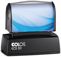 Tekststempel Colop EOS 30 flashtechnologie met stempelplaat
