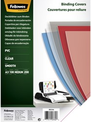 Voorblad Fellowes A3 PVC 200micron 100 stuks