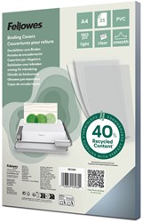 Voorblad Fellowes A4 PVC 180micron recycled 25 stuks
