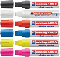 Krijtstift edding 4090 window schuin 4-15mm neon geel blister à 1 stuk-1