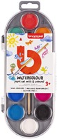 Waterverfset Bruynzeel Kids penseel assorti 12 napjes