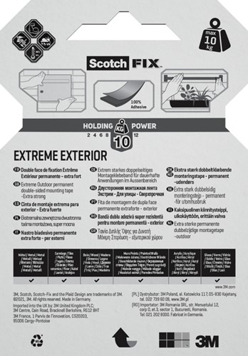 Plakband Scotch Extreme Exterior 19mm x 1,5m dubbelzijdig-3