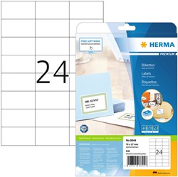 Etiket HERMA 8644 70x37mm premium wit 240 stuks