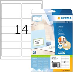 Etiket HERMA 8635 99.1x38.1mm premium wit 140 stuks