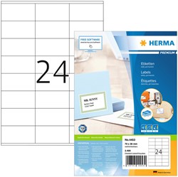 Etiket HERMA 4453 70x36mm premium wit 2400 stuks