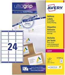 Etiket Avery L7159-40 63.5x33.9mm wit 960 stuks