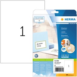 Etiket HERMA 5065 210x297mm A4 premium wit 25 stuks