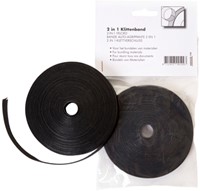 Klittenband Office kabelbinder 2-in 1 13mmx10m zwart
