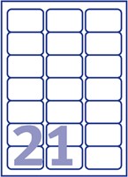 Etiket Avery L7060-20 63.5x38.1mm polyester wit 420 stuks-3