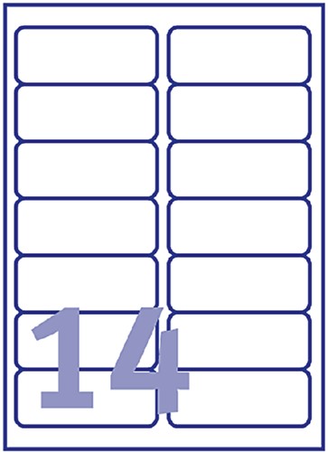 Etiket Avery L7063-20 99.1x38.1mm polyester wit 280 stuks-2