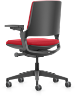 Bureaustoel Se7en Elena | Premium - Lucia 5805 rood-2