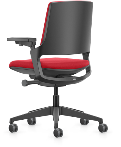 Bureaustoel Se7en Elena | Premium - Lucia 5805 rood-2