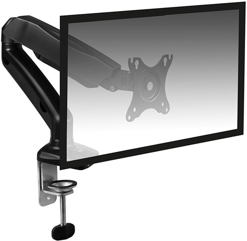 Monitor bureausteun tot 27 inch, gasveer, zwart